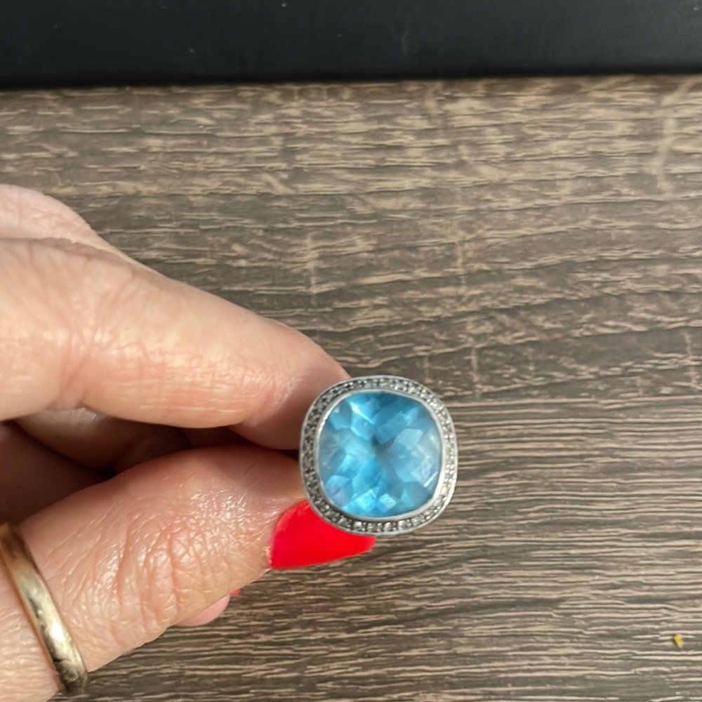 Sterling silver aquamarine ring